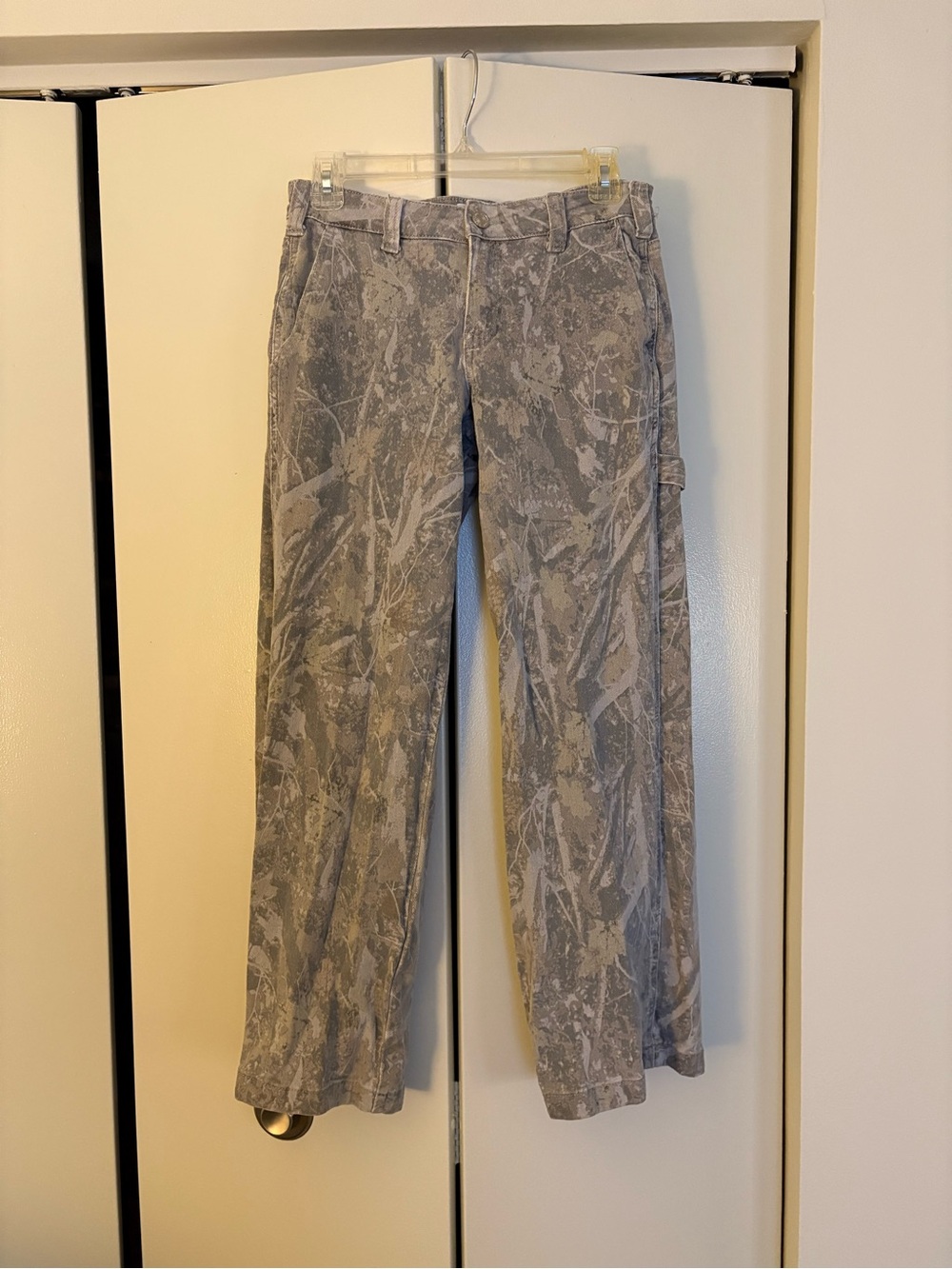 Disclosure Low Rise Camo Cargo Pants with Pink Accent Bows